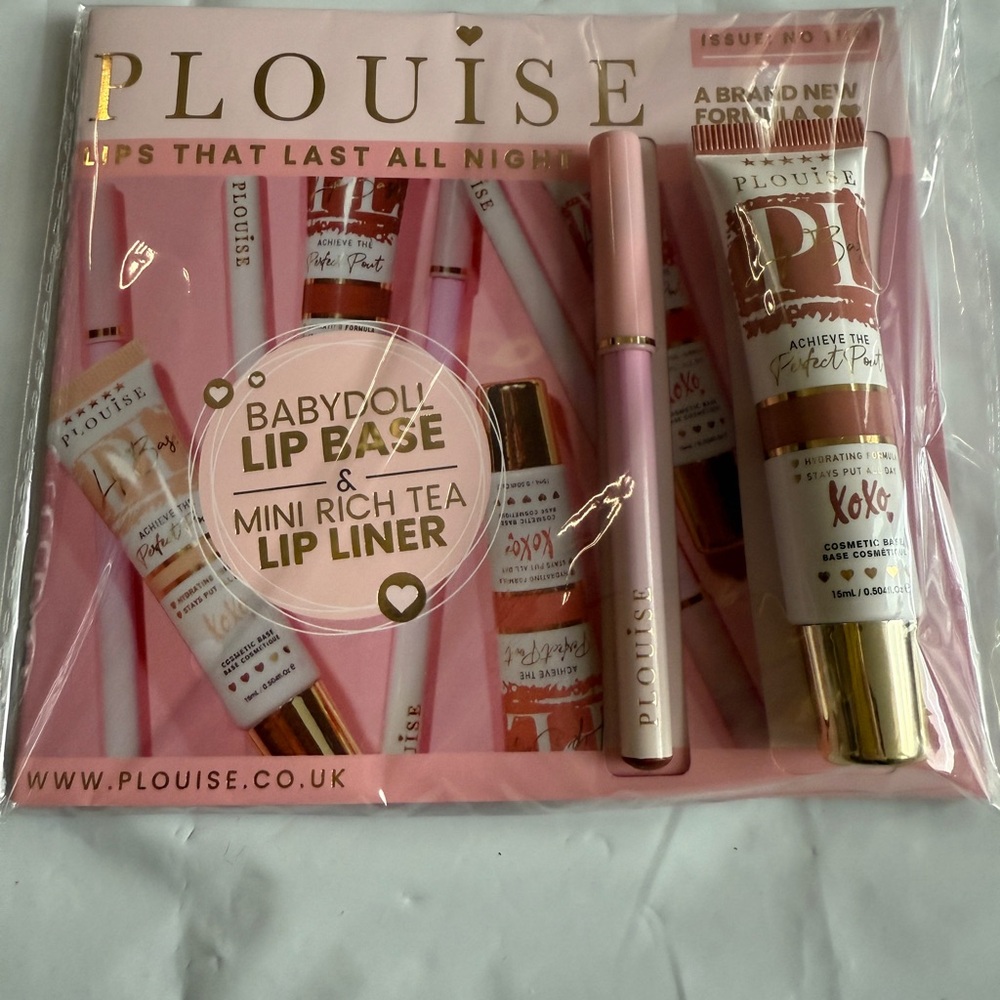 P.Louise Babydoll Lip Base & Mini Rich Tea Lip Liner Set - Pink